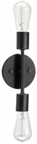 Globe Electric 2-Light Reversible Vanity Light, Matte Black, Minimalist - Image 7