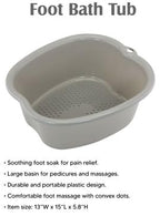 ZENVY Foot Bath Tub and Silicone Foot Scrubber Massage Mat Set - Image 3