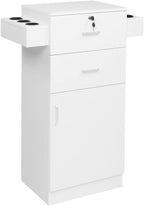 Modern Styling Station for Hair Stylist, Wooden Hair Salon Station Storage - Image 8