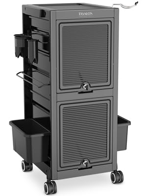 TASALON Professional Rolling Salon Cart, 6-Drawer Storage Trolley - Image 6