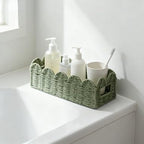 Scalloped Green Toilet Tank Basket - Image 7