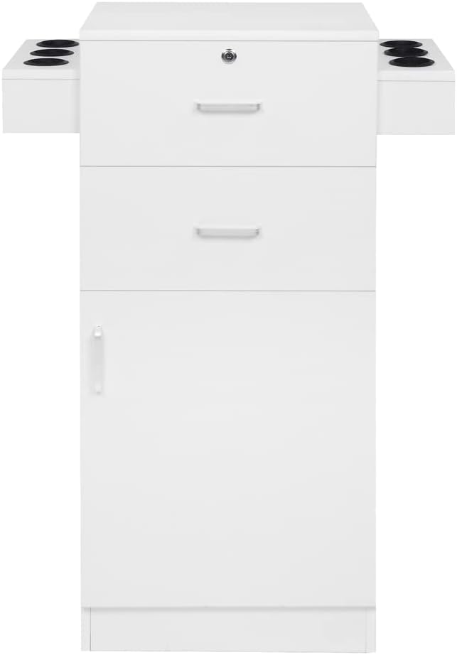 Modern Styling Station for Hair Stylist, Wooden Hair Salon Station Storage - Image 4