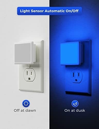 L LOHAS LED Blue Night Lights Plug into Wall 2-Pack, 0.3W Plug in Night Light - Image 3