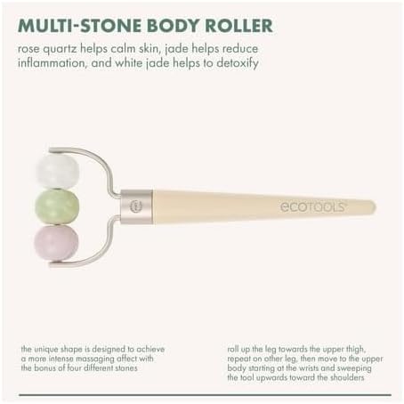 Stone Body Roller with Rose Quartz, Jade & White Jade by EcoTools - Image 5