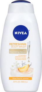 NIVEA Refreshing White Peach and Jasmine Body Wash - Image 2