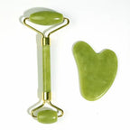 Jade Facial Roller & Gua Sha Set by Unknown
