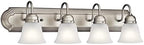 Kichler 30" 4-Light Vanity Bath Light in Brushed Nickel, Modern Bathroom Light - Image 5