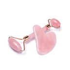 Rose Quartz Gua Sha & Jade Roller Set by Unknown