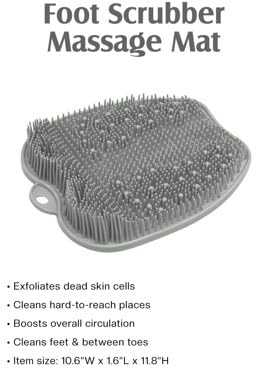 ZENVY Foot Silicone Foot Scrubber Massage Mat Set - Image 3