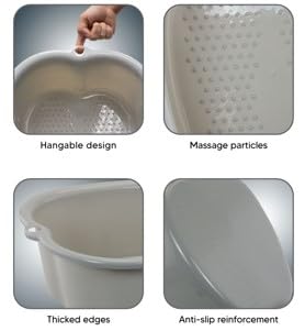 ZENVY Foot Bath Tub and Silicone Foot Scrubber Massage Mat Set - Image 4
