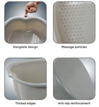 ZENVY Foot Bath Tub and Silicone Foot Scrubber Massage Mat Set - Image 4