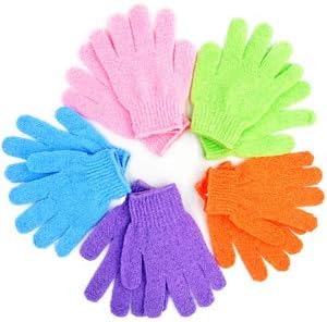 Exfoliating Gloves 10PCS Bath Gloves 5 Pairs, Natural Mitts Gloves - Image 7