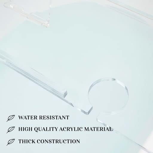 38" Supreme - Clear Acrylic Bathtub Tray Caddy Tub Shelf, Spa Board Luxury - Image 7
