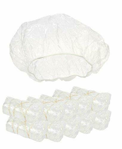 OMWAH 100 PCS Disposable Shower Caps Large Clear Waterproof Processing - Image 6
