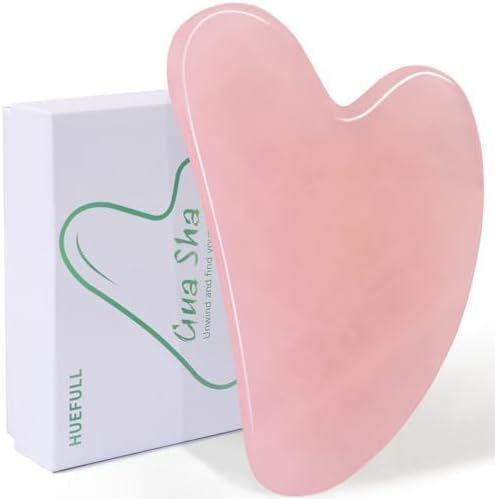 huefull Gua Sha Facial Tools for Face and Body –Spa Gifts for Women, Natural by HUEFULL