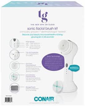 Conair True Glow Sonic Facial Brush Kit, Waterproof and Rechargeable - Image 6