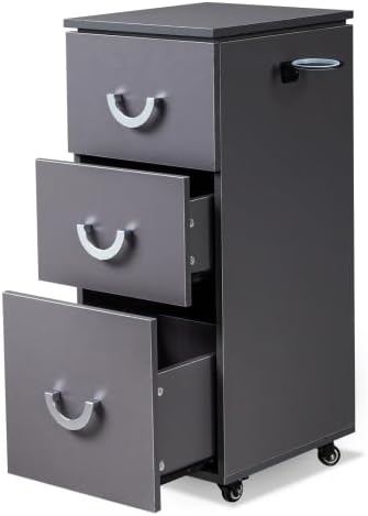 OmySalon Salon Cart with Wheels, 3-Tier Rolling Hair Styling Station - Image 7