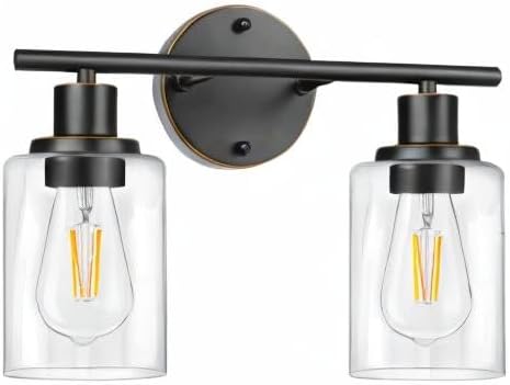 FOLKSMATE Bathroom Light Fixtures, 2-Light Oil Rubbed Bronze Vanity Light - Image 5