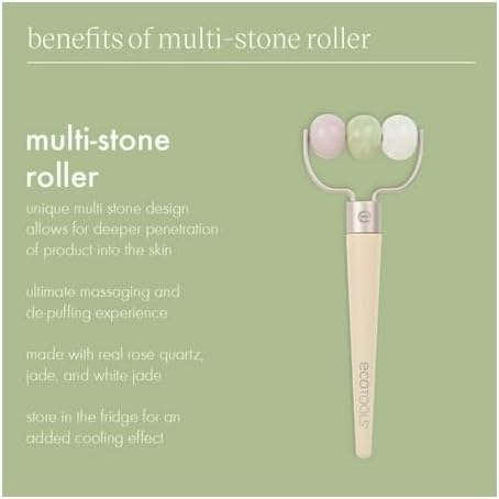 Stone Body Roller with Rose Quartz, Jade & White Jade by EcoTools - Image 4