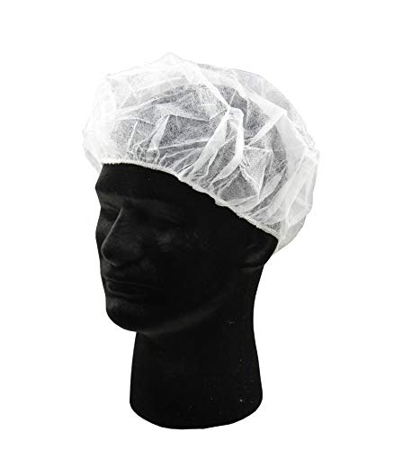Disposable Caps Hair Nets, Salon Spa Food Service 100 Pack 21" White - Image 4