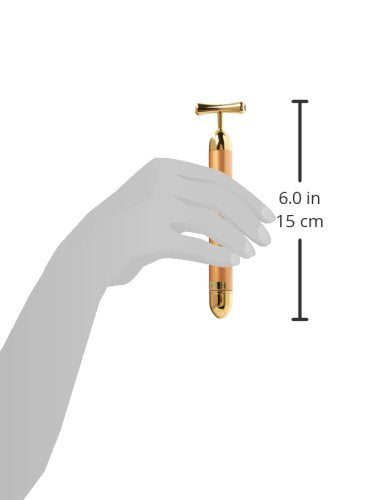 Beauty Bar 24k Golden Pulse Facial Massager, T-Shape Electric Sign Face Massage - Image 6