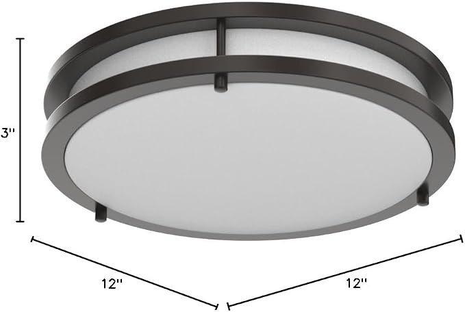 LB72160 LED Flush Mount Ceiling Light, 12 inch, 15W Dimmable 1200lm, 5000K - Image 9