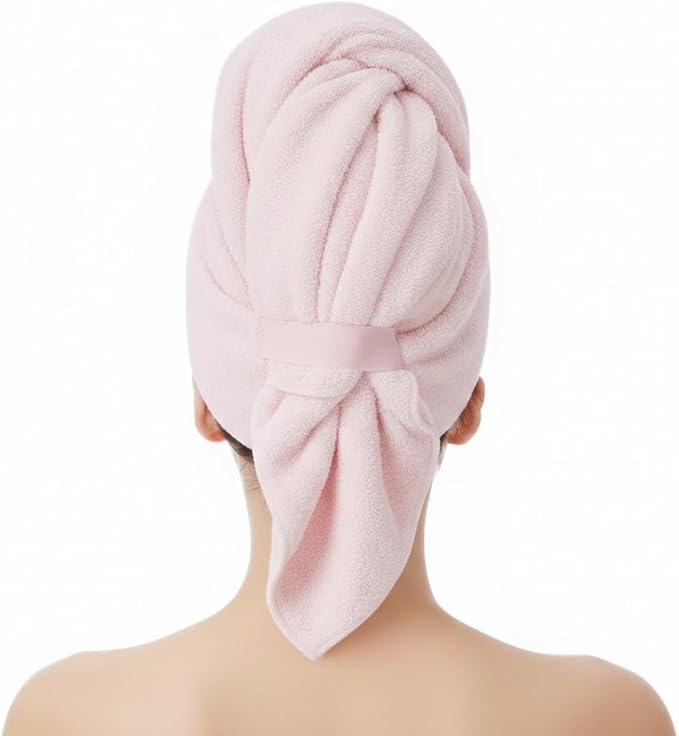 KEEPOZ Cotton Hair Towel Quick Dry Hair Towel Hair Drying Towels Suitable by KEEPOZ