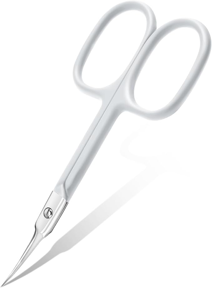 CGBE Cuticle Scissors Extra Fine Curved Blade, Super Slim Manicure Scissors by CGBE