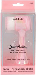 CALA Dual-Action Facial Cleansing Brush, Iridescent Pink, Soft Silicone and by CALAPRODUCTS