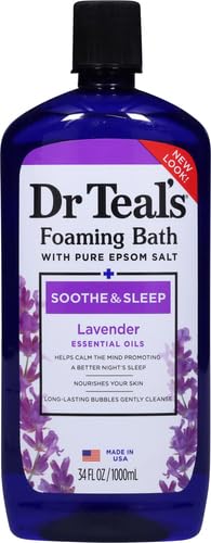 Dr Teal's Foaming Bath with Pure Epsom Salt, Soothe & Sleep with Lavender - Image 2