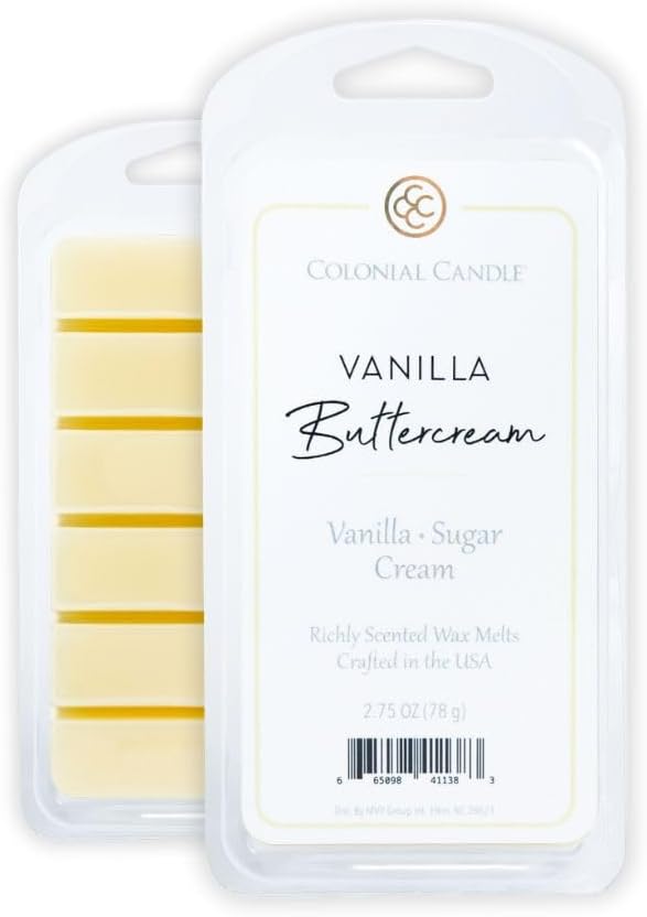 Colonial Candle Vanilla Buttercream Wax Melts, Wax Melt Warmer Cubes, Long - Image 3