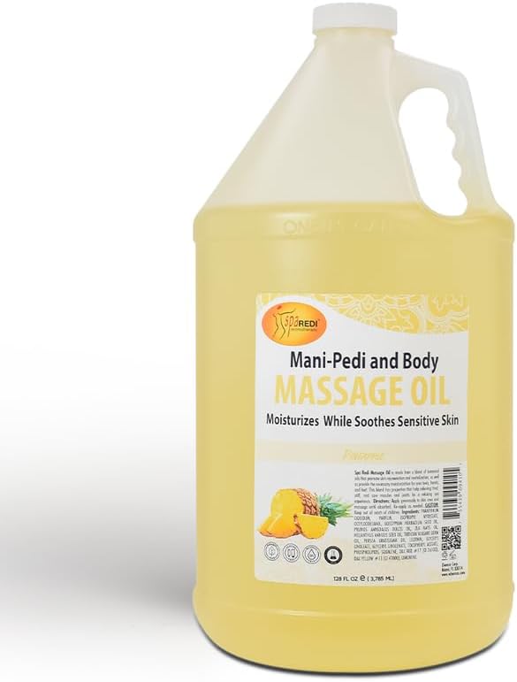 SPA REDI - Massage Oil, 128 Oz - Professional Pedicure, Full Body Massage by SPAREDI