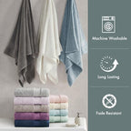Madison Park Turkish 100% Cotton 600Gsm Luxury Premium Thick Soft Absorbent - Image 6