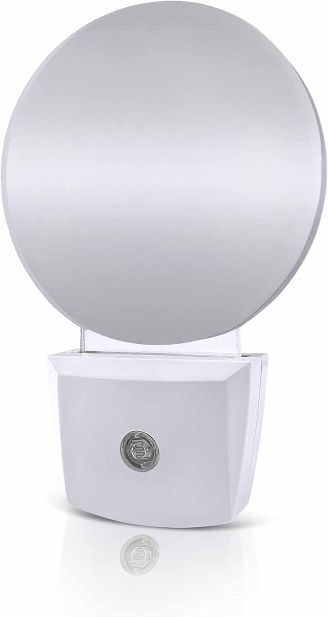 Night Lights Auto Sensor Grey Ombre Night Light Solid Color Round Lamp Plug-in by Home+L6