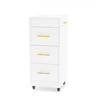Salon Trolley Cart with Wheels, 3-Drawer Rolling Hair Styling Station, Mobile by OmySalon
