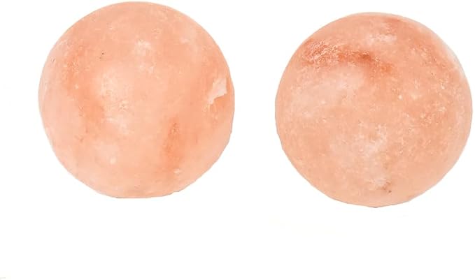 2 Pcs Ball Himalayan Salt Massage Stones Hot Massage Cold Massage Stones Set by QYLHH