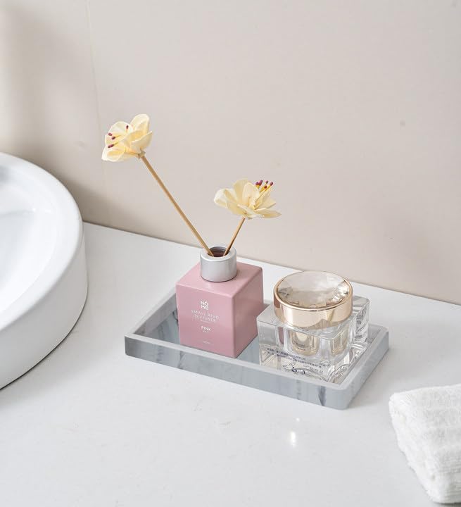 2PCS 7.87” L x 3.93” W Silicone Soap Dispenser Trays, Bathroom Sink Vanity Tray - Image 5