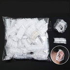 100PCS Ear Protector Caps Disposable Elastic Clear Shower Water Ear Covers Large - Image 3