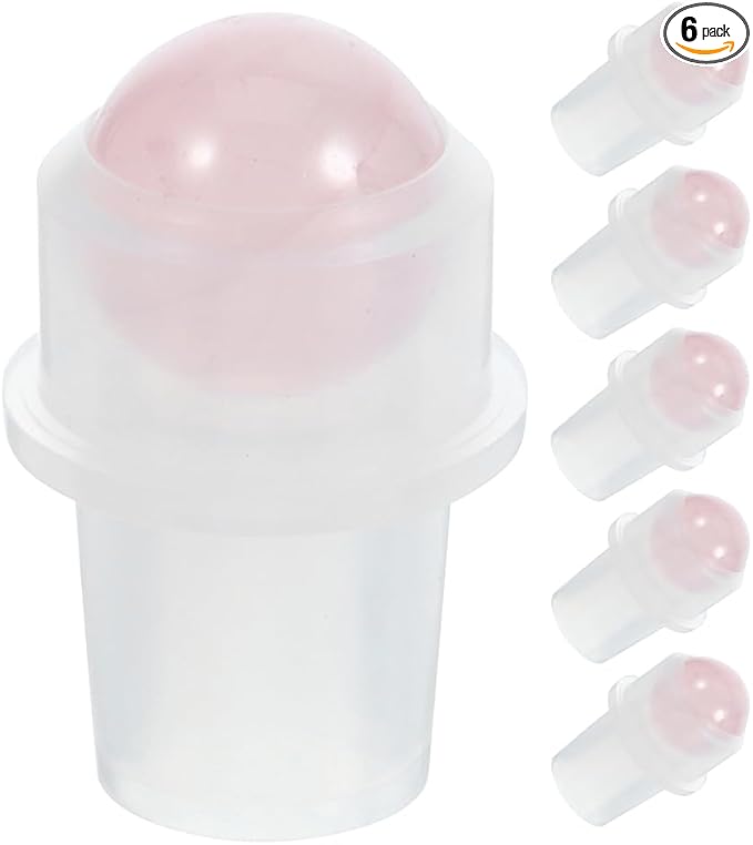 NOLITOY 6Pcs Essential Oil Roller Balls Inserts, Natural Gemstone Aromatherapy by NOLITOY