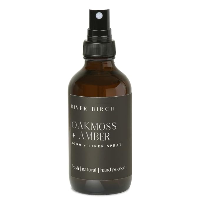 River Birch Oakmoss + Amber Scented Linen and Room Spray | Home Fragrance | 4 by RiverBirch