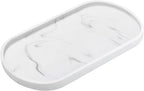 Luxspire Bathroom Vanity Tray, Handmade Resin Kitchen Tray, Oval Toilet Tank by Luxspire