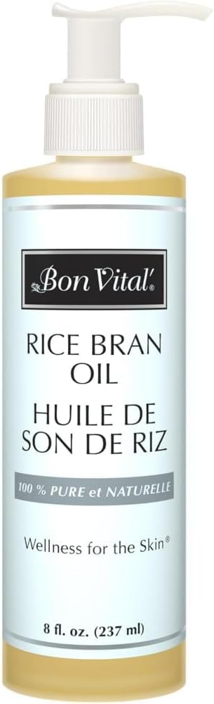 Bon Vital' Rice Bran Oil, 100% Pure and Cold Pressed Carrier Oils by BonVital