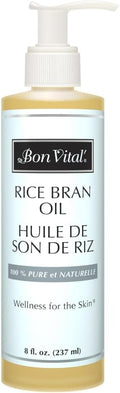 Bon Vital' Rice Bran Oil, 100% Pure and Cold Pressed Carrier Oils by BonVital