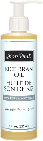 Bon Vital' Rice Bran Oil, 100% Pure and Cold Pressed Carrier Oils by BonVital
