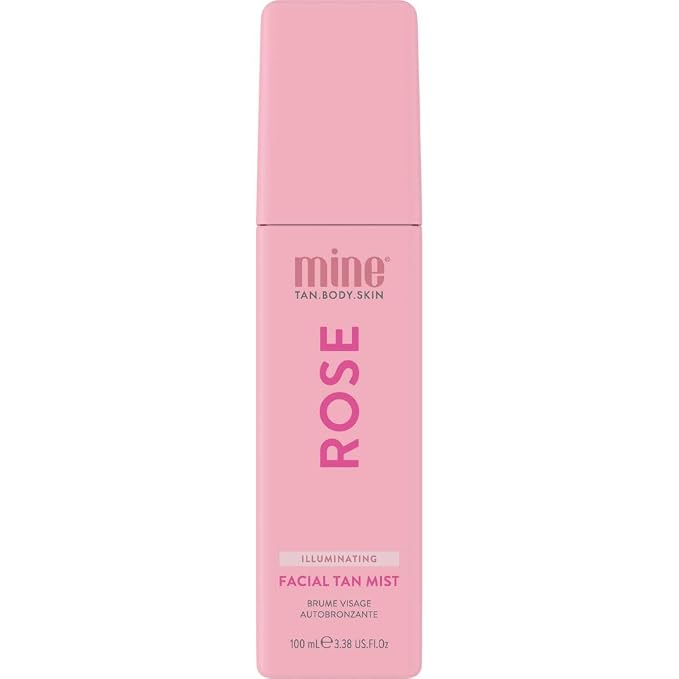 Minetan Rose Face Tan Mist | Clear Facial Self Tanning Spray | Gradual Daily by MineTanBodySkin