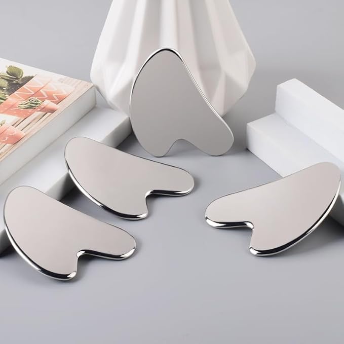 Stainless Steel Gua Sha Facial Tools, Tighten Skin Massage Guasha Beauty Tool - Image 9