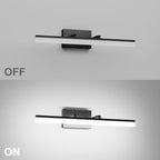 Aipsun 24 inch Black LED Vanity Light Adjustable Modern Bathroom Vanity Light - Image 5