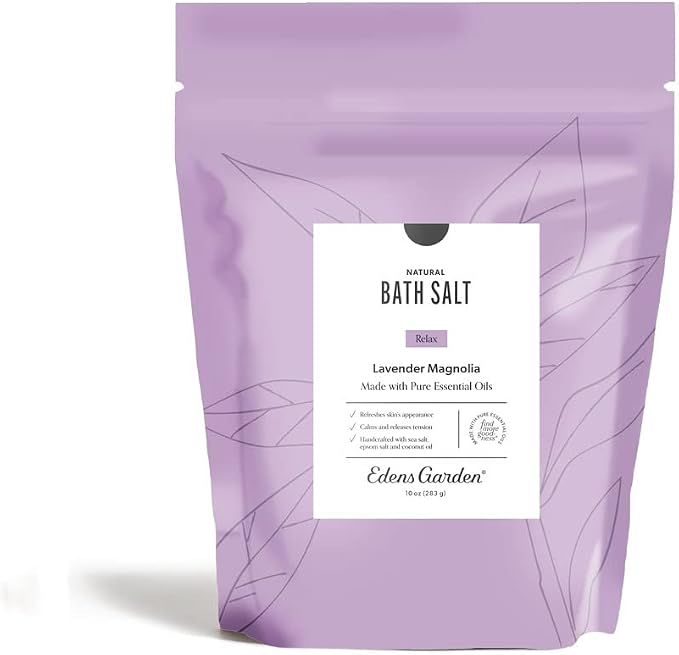 Edens Garden Relaxing Bath Salt Soak – Lavender Magnolia Blend by EdensGarden