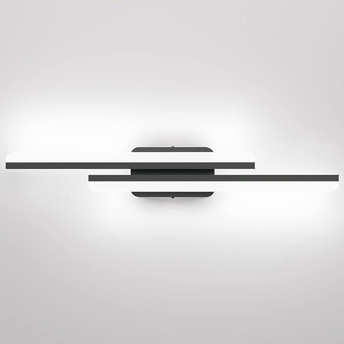 Ralbay 32" Black Bathroom Vanity Lights 36W Frosted Aluminum Modern LED Matte by RalbayLighting