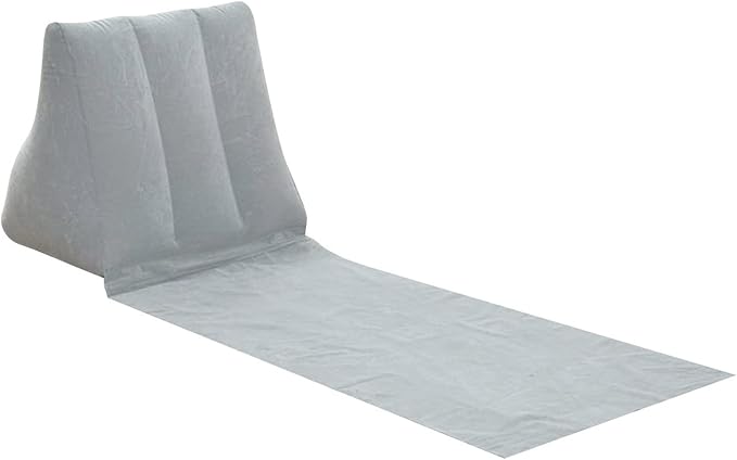 2X Inflatable Outdoor Sun Bath Beach Mat Pillows Flocking Beach Chairs - Image 2